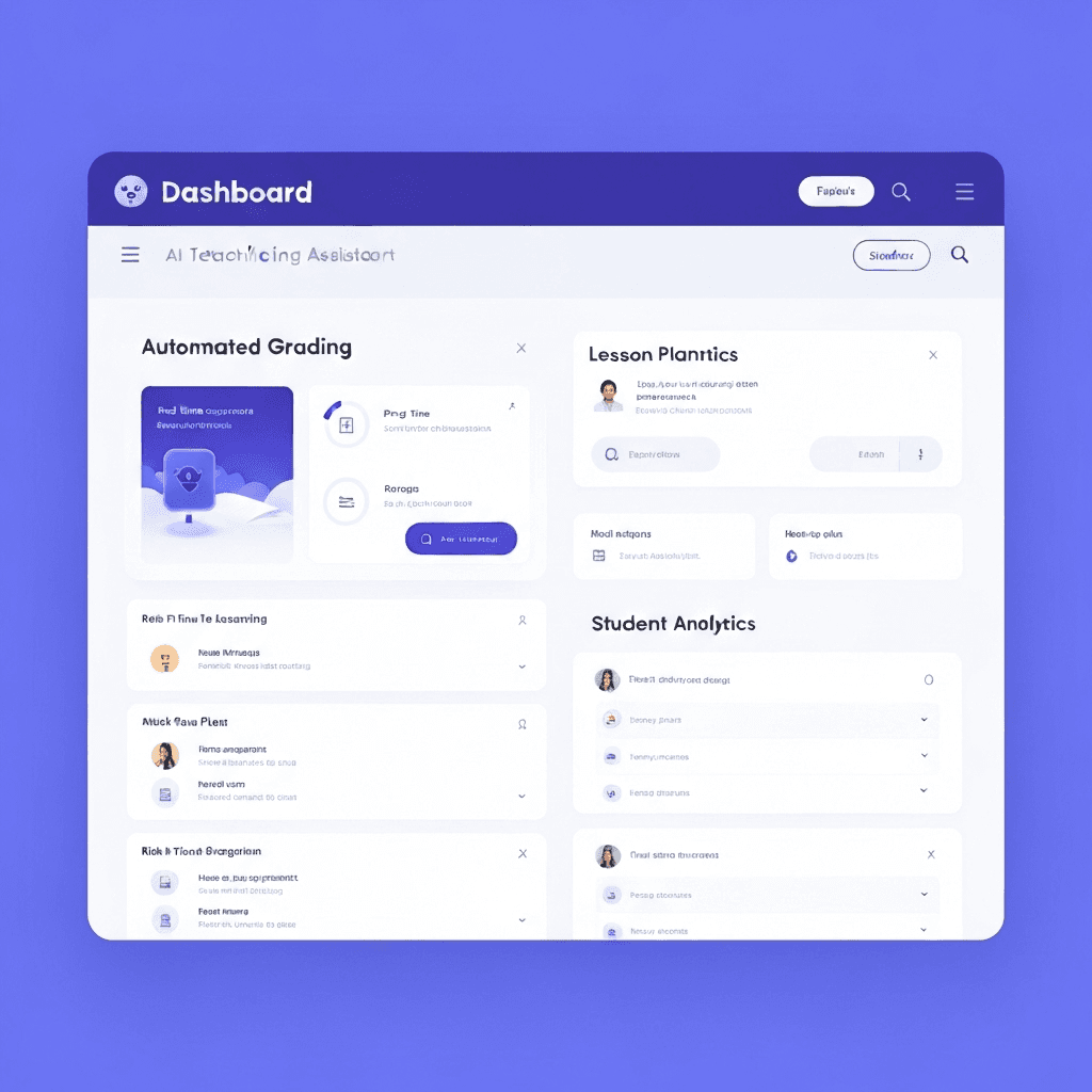 AI Teaching Assistant Dashboard Interface